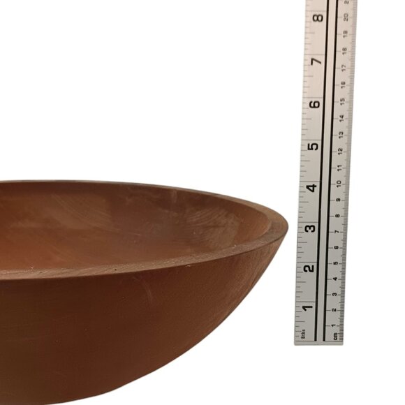 Birch Wood Salad Fruit Bowl The Great Alaskan Bowl Co 10" W/ Jute Hanger - Picture 8 of 12